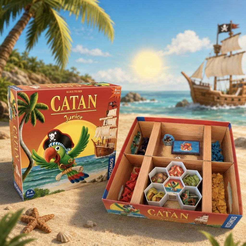 ​🦜 [งาน 3D Print] Catan Junior Insert & Organizer กล่องจัดระเบียบบอร์ดเกม วัสดุ PETG ทนทาน (ไม่รวมตั