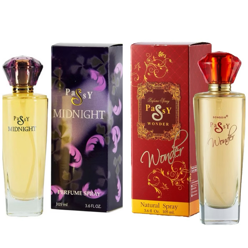 น้ำหอม Passy กลิ่น Midnight / กลิ่น Wonder  ขนาด 105ml. / 22ml. PASSY MIDNIGHT PERFUME แพซซี่ มิดไนท์ เพอร์ฟูม สเปรย์
