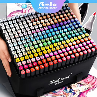 ปากกามาร์คเกอร์ 2 หัว 36/48/60/80/100/120/168 สี ปากกาเมจิก ปากกาวาดภาพ Marker Penเครื่องเขียน ปากกาเคมี acrylic marker