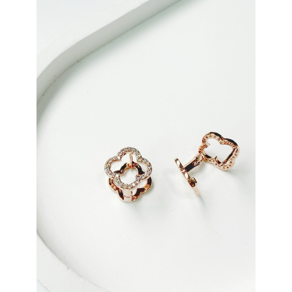 Claire&Kos - ต่างหูห่วงดอกไม้🍀แบบโปร่ง