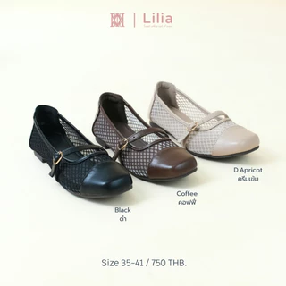 iamJinny JN179 รุ่น Lilia Mary Jane สีครีมเข้ม