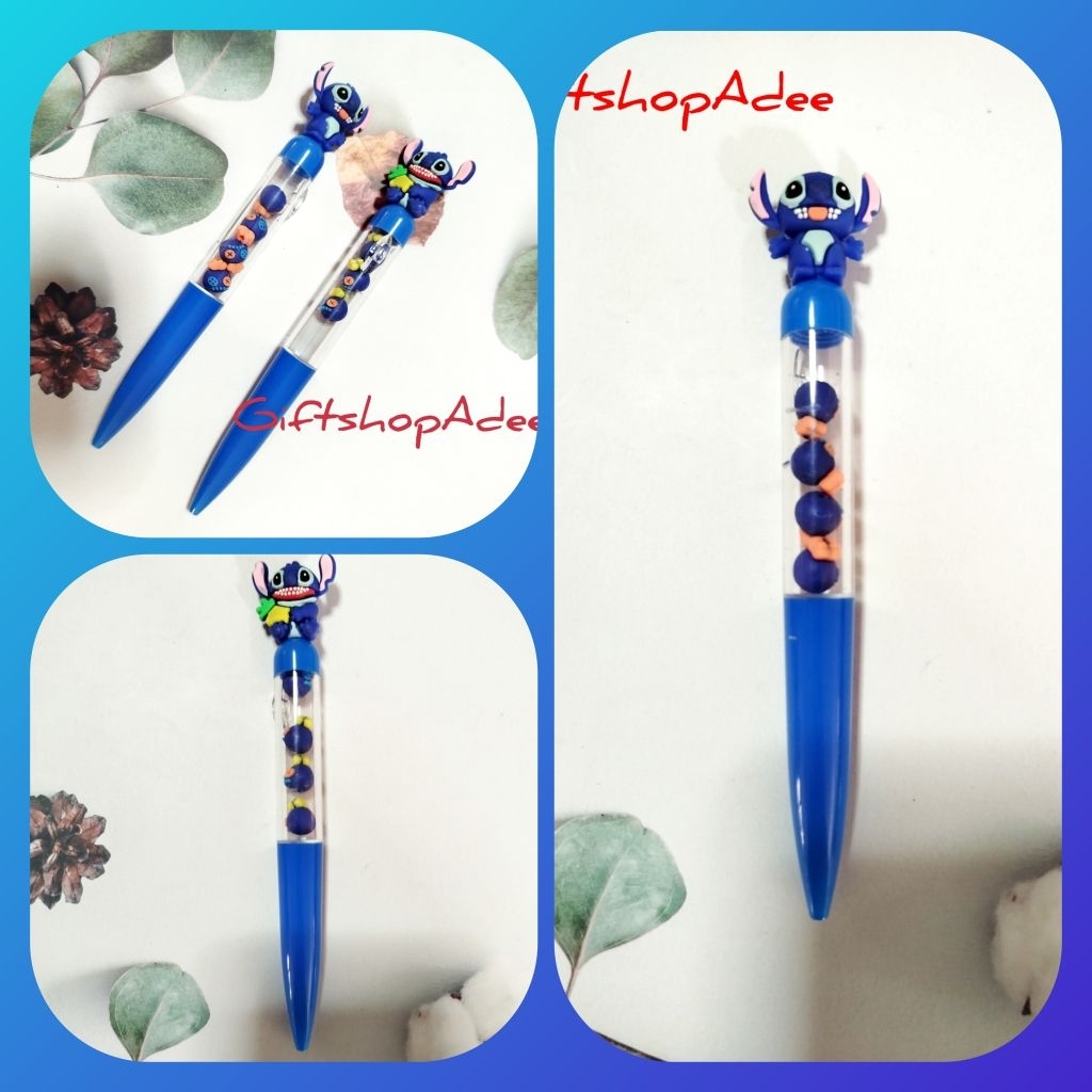 💛💙🖍️🧡ปากกาลูกลื่นลายสติทช์ (Stitch) ปากกา สติทช์🧡🖍️💙💛
