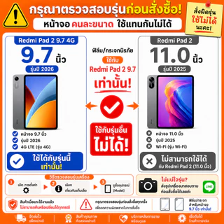 ฟิล์มไฮโดรเจล สำหรับ เรดมี่ แพด 2 9.7นิ้ว 4G (2026) เท่านั้น Hydrogel Film For REDMI Pad 2 (9.7) 2026