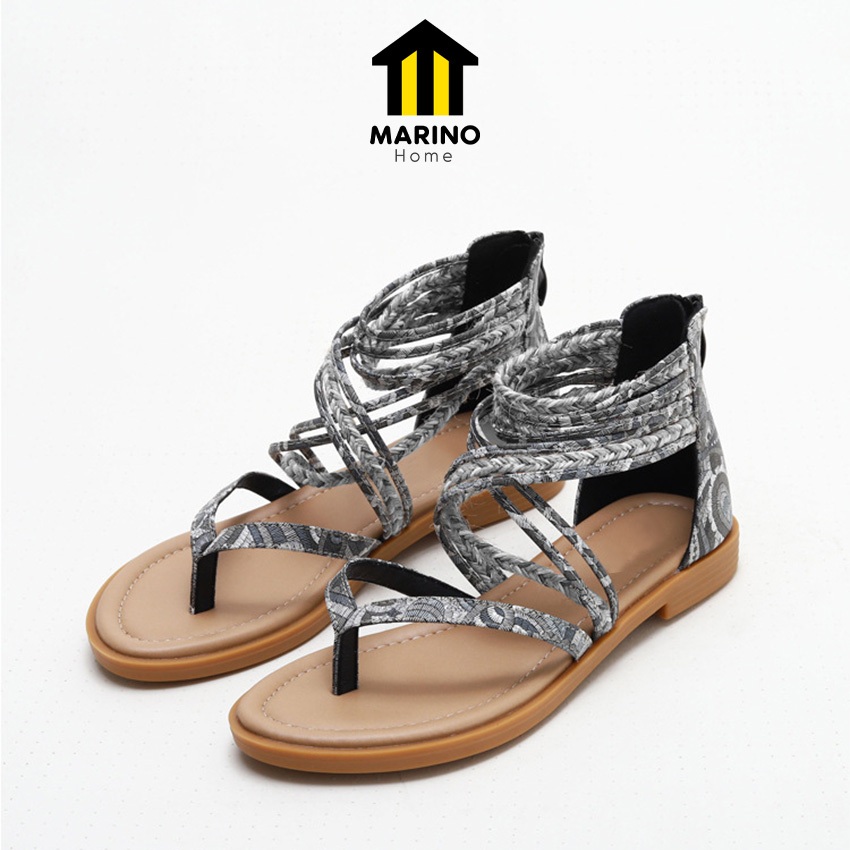 Marino Home รองเท้าหุ้มข้อ รองเท้าโบฮีเมียน ซิปหลัง No.A131