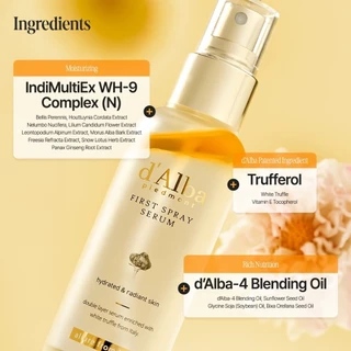 d'Alba White Truffle d alba First Spray Serum 100ml สเปรย์เซรั่มดัลบา บำรุงผิว กระจ่างใส ชุ่มชื้น ติดทนนาน ทุกสภาพผิว