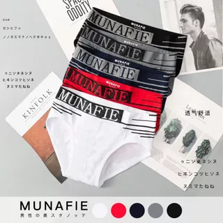 [ส่งจากไทย] 𝑩𝒓𝒂𝑩𝒓𝒂𝑩𝒓𝒂 #p-010 019 035 036 แพ็ค 10 ชิ้น คละสี กางเกงในชาย Munafie ขาเว้า