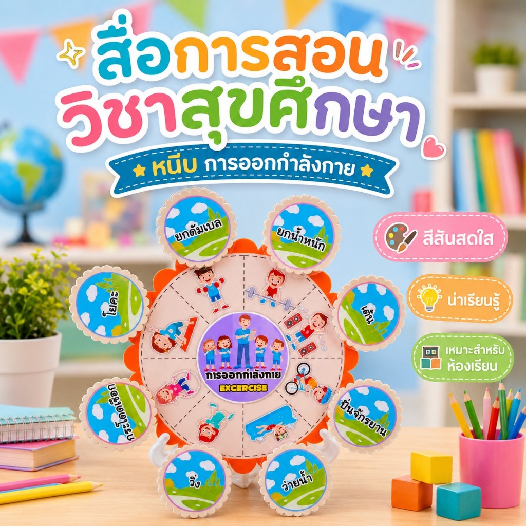 สื่อการสอน วิชาสุขศึกษา หนีบ การออกกำลังกาย