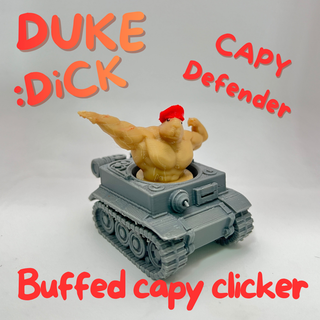 Capy Defender ฟิกเกอร์คาปิบาร่ากล้ามโต กดได้คลิก ของเล่นคลายเครียด ของขวัญแปลกใหม่ น่ารัก Dukedick