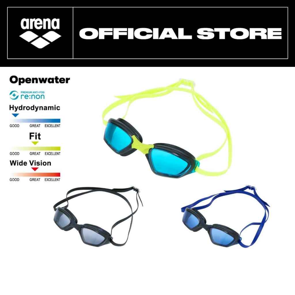 ARENA | RACING GOGGLE- arena 800 re:non แว่นว่ายน้ำรุ่นแข่งขัน เลนส์โค้งพิเศษ มุมมองกว้าง | AASVR12