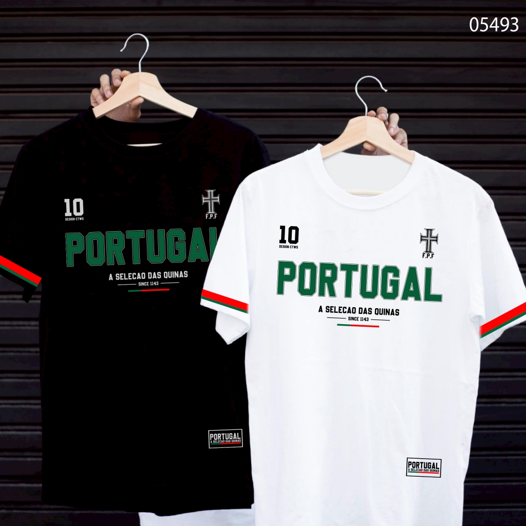 เสื้อยืดสกรีนลาย " บอลโลก PORTUGAL " เสื้อยืดผ้า MICRO POLYESTER 100% เสื้อยืดผ้าไมโครโพลีเอสเตอร์ 100%
