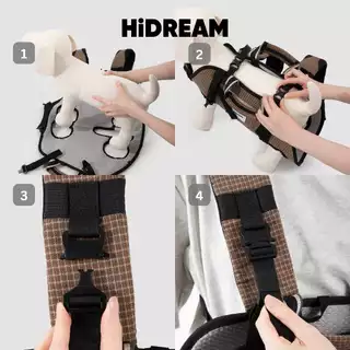 [ส่งด่วน] HiDREAM กระเป๋าสะพายสัตว์เลี้ยง Balanced Horizontal รุ่นผ้าเย็น สะพายหน้า-หลัง รองรับสรีระ