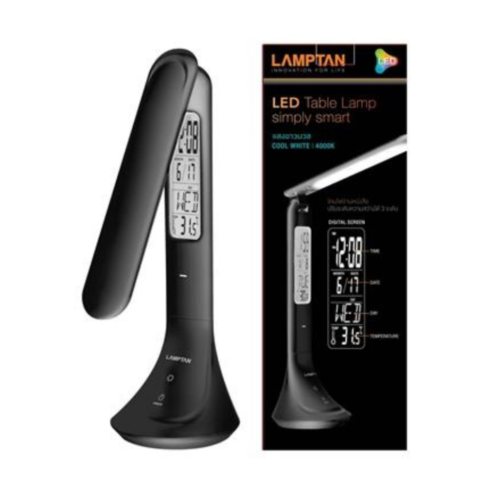 โคมไฟตั้งโต๊ะ LED LAMPTAN SIMPLY SMART ดำ