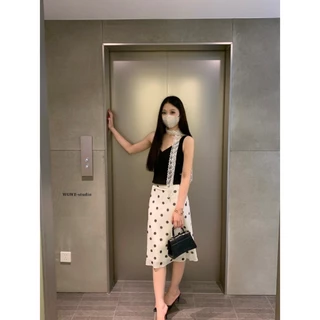 (พร้อมส่ง) Flowy Dot กระโปรงลาย polka dot - 9667 TAG WG.WE 🇰🇷