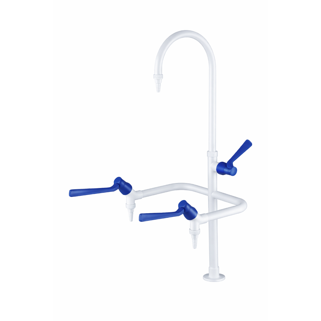 LA-WJH0731-3 ก๊อกน้ำห้องปฏิบัติการ  3 ทางแบบหมุน Three Way Awing Assay Lab Faucet
