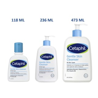 แท้100% ฉลากไทย Cetaphil Gentle Skin Cleanser เซตาฟิล 118 ml/236 ml/473 ml/1 ลิตร