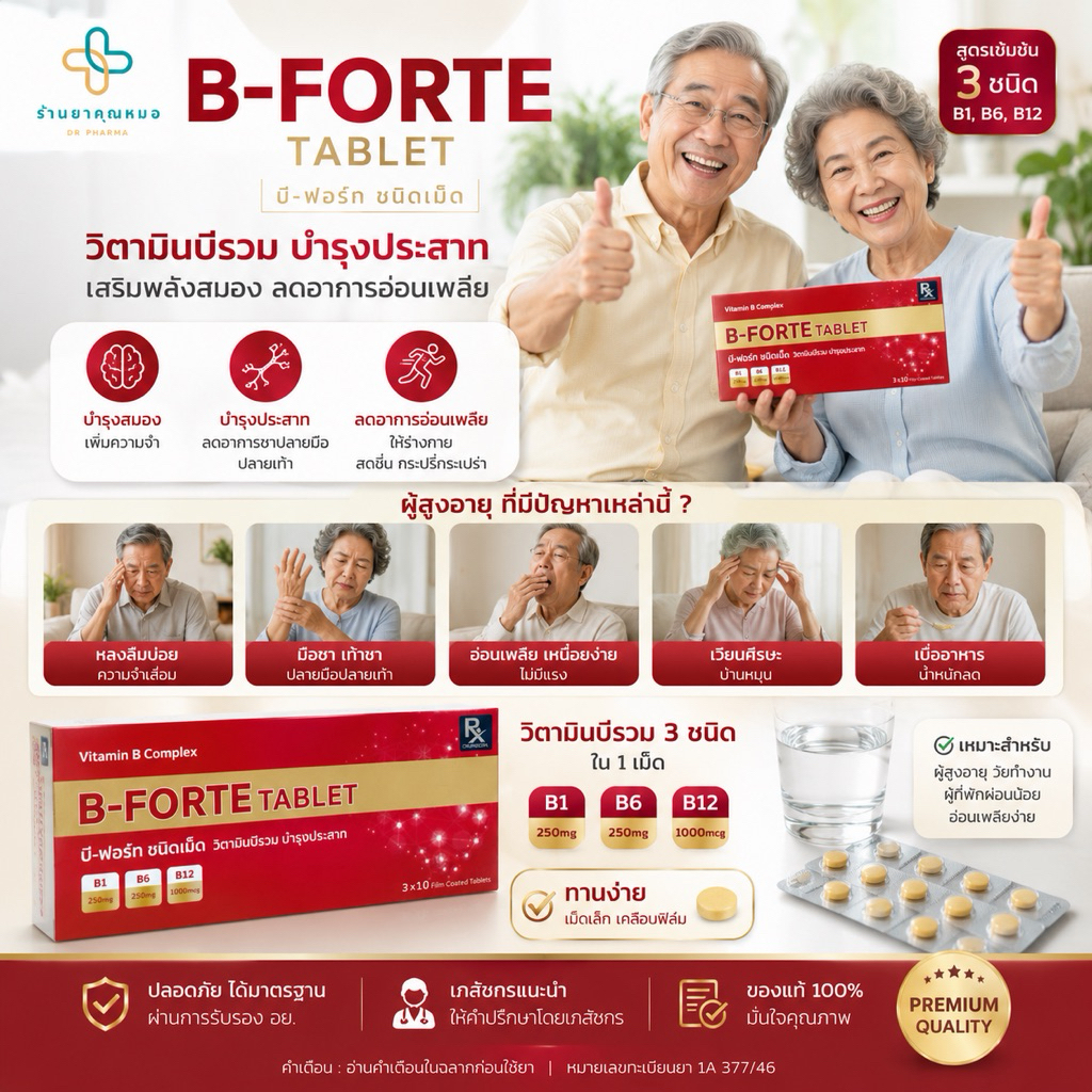 B-forteวิตตามินบำรุงประสาทที่คุณหมอเลือกใช้