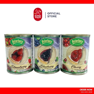 สตรอว์เบอร์รี บลูเบอร์รี เชอร์รี ออสเตอร์เบิร์ก ฟิลลิ่ง (Osterberg Fruit Topping & Filling) ขนาด 620g.
