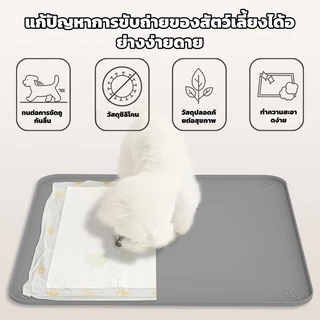 ห้องน้ำสุนัข แผ่นรองฉี่ซิลิโคนสำหรับสุนัข ขอบสูงเพิ่ม 15 มม.ซักเครื่องได้ ผ้ารองฉี่สุนัข ที่วางแผ่นรองสุนัข