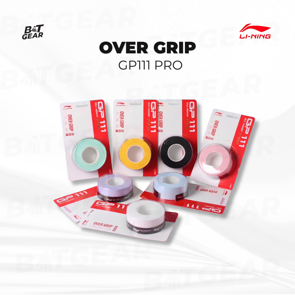 LI-NING กริป ผ้าพันด้ามไม้แบด ไม้เทนนิส รุ่น GP111 Pro (Over Grip)