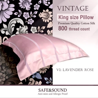 SAFE&SOUND ปลอกหมอน King size 24x36 นิ้ว/inch 550เส้นด้ายทอแน่นกันไรฝุ่น King Size Pillow Cases