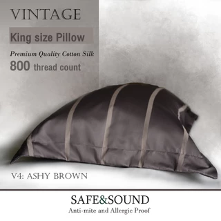 SAFE&SOUND ปลอกหมอน King size 24x36 นิ้ว/inch 550เส้นด้ายทอแน่นกันไรฝุ่น King Size Pillow Cases