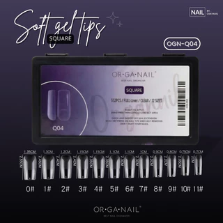 Soft Gel Tips Organail เล็บปลอมกล่องดำ กล่อง 552 ชิ้น 12 เบอร์