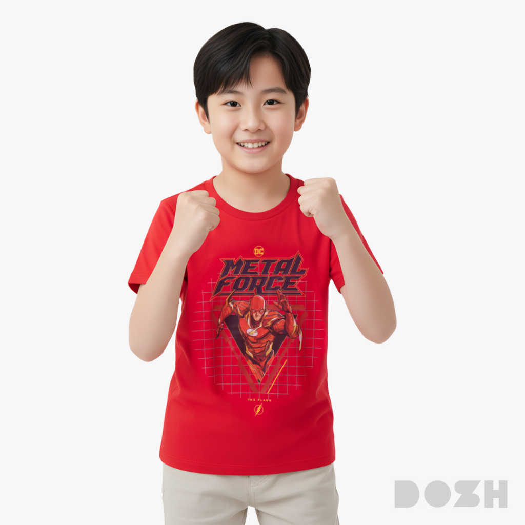 DOSH BOY'S T-SHIRTS JUSTICE LEAGUE เสื้อยืดคอกลมเด็กชาย DJBT5050-RE (4-12)