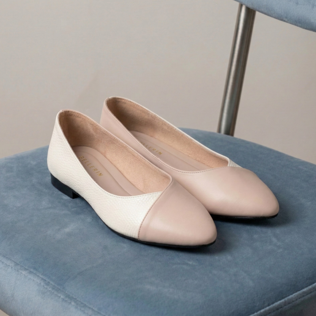 HaloBangkok รองเท้า Flat Shoes หนังไมโครไฟเบอร์ รุ่น LA39990