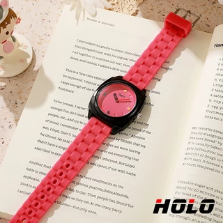 HOLO นาฬิกาข้อมือผู้หญิง น่ารัก โดปามีน นาฬิกากีฬา นักเรียน นาฬิกาควอตซ์