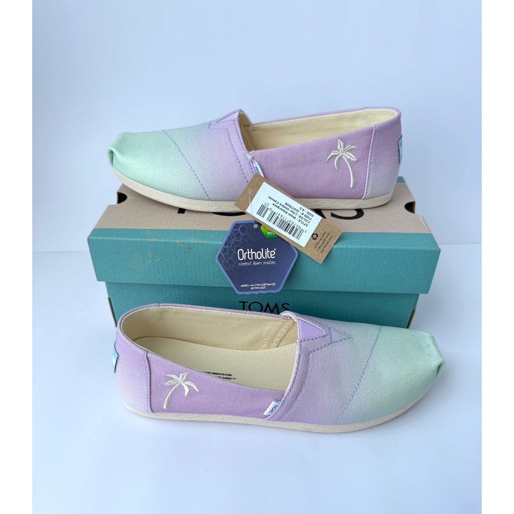 รองเท้า TOMS Alpargata Ombre Canvas สีม่วงพาสเทล รองเท้าผู้หญิง พร้อมกล่อง