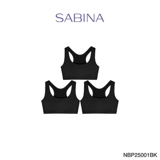 [Online Exclusive] (Set 3 ชิ้น) Sabina Personal Zero Cup Level 1 เสื้อชั้นใน ไร้โครง รหัส NBP25001BK สีดำ