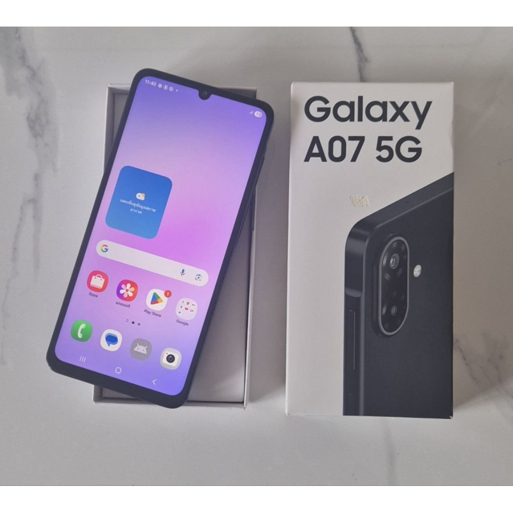Samsung Galaxy A07 5G  หน้าจอ 6.7" (4/128GB) ของแท้ ศูนย์ไทย  มีประกัน สี Black* ฝาหลังมีรอย **