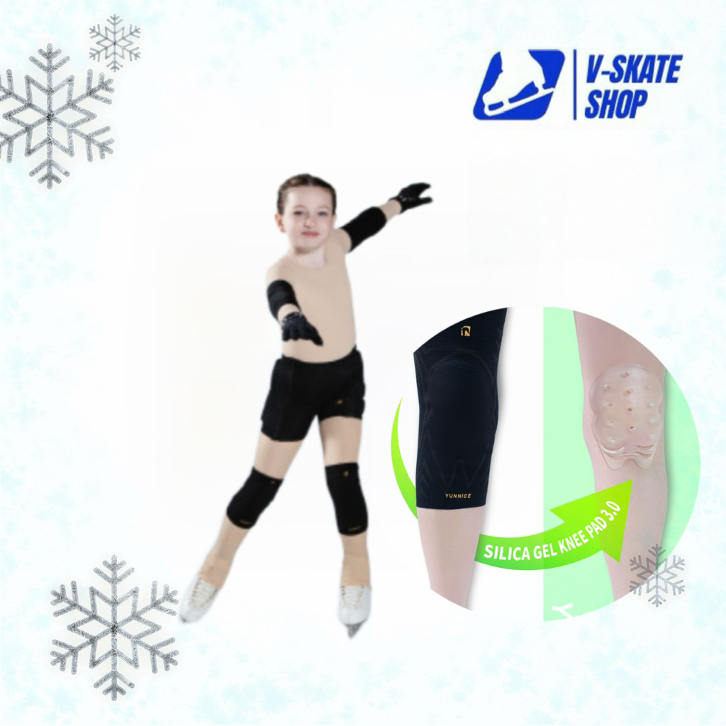 V-Skate สนับเข่า กันกระแทก ป้องกันบาดเจ็บ Knee  Protector สำหรับบนักกีฬาไอซ์สเก็ต Figure Skate