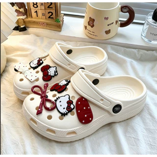 Hello Kittyเครื่องประดับรองเท้า ที่ติดรองเท้า เซ็ต ,ตัวการ์ตูนติดรองเท้า การ์ตูนน่ารัก DIY จิบ บิท