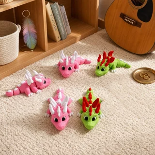 Mini Dragons มังกร3D ขยับได้ ของเล่นมังกร PLA งานพิมพ์สามมิติ สีพาสเทล ข้อต่อดุ๊กดิ๊ก มังกรน่ารัก