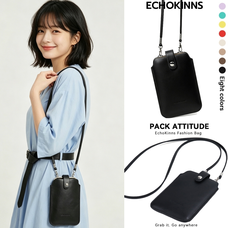 ECHOKINNS กระเป๋าใส่มือถือสะพายผู้หญิง 8สี สีพาสเทล กระเป๋าใบเล็กพกพาได้ สะดวกใช้ประจำวัน