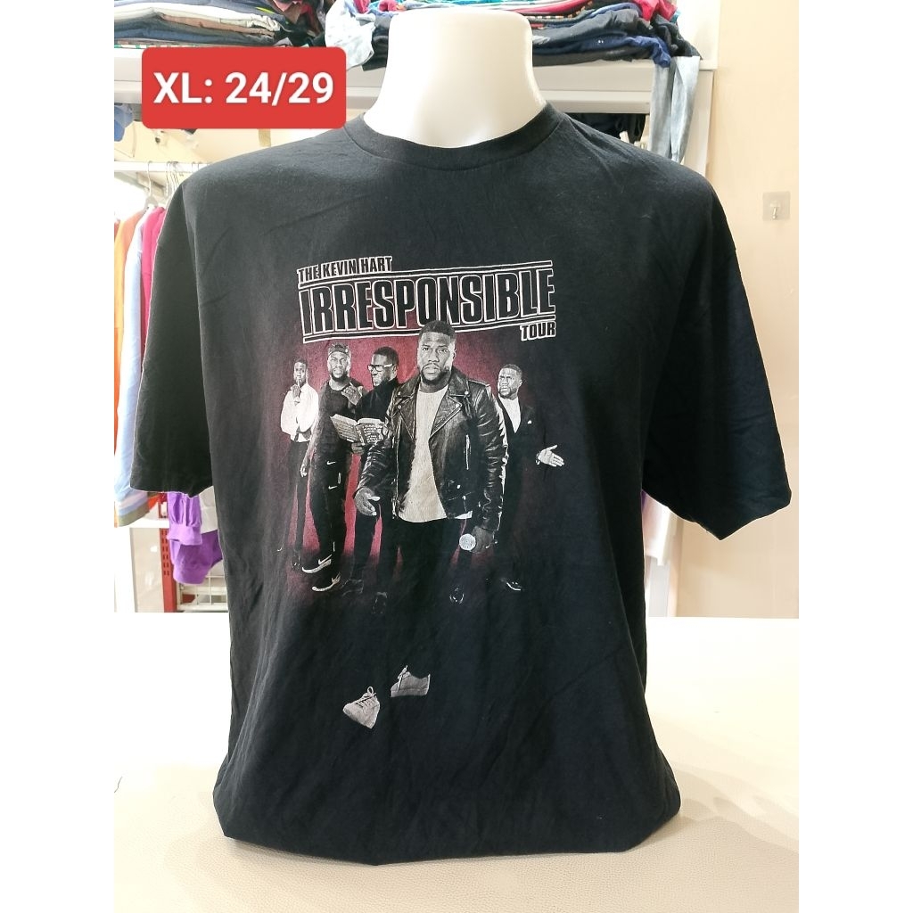 เสื้อวินเทจ เสื้อนักแสดง Kevin Hart: Irresponsible Tour Tour 2017s (Size XL)