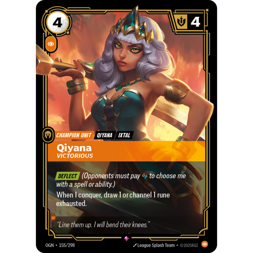 RiftBound OGN 155/298 Qiyana, Victorious แยกใบ