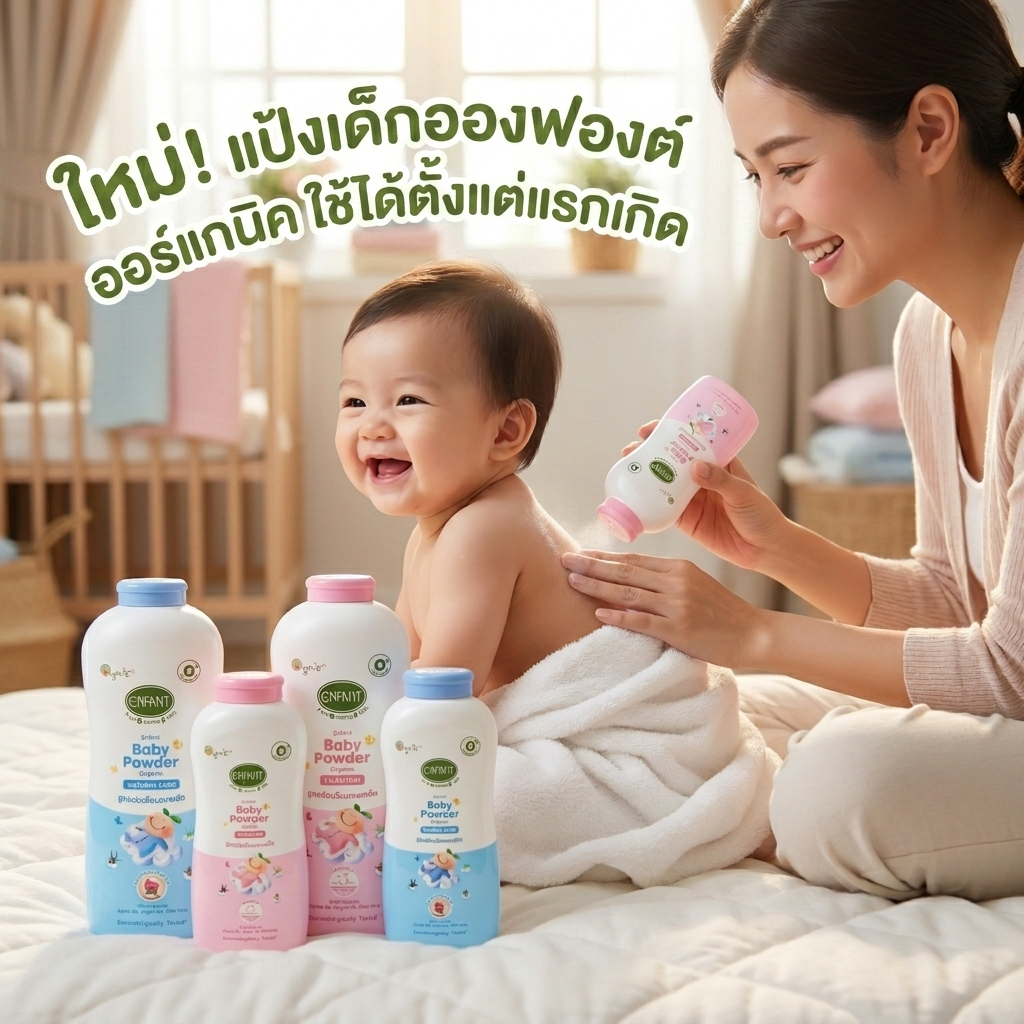 แป้งเด็ก Enfant สูตร Organic Plus+