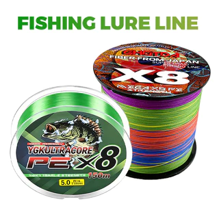 สายตกปลา PE ถัก 8 สาย หลากสี ยาว 100/150 เมตร Fishing Line