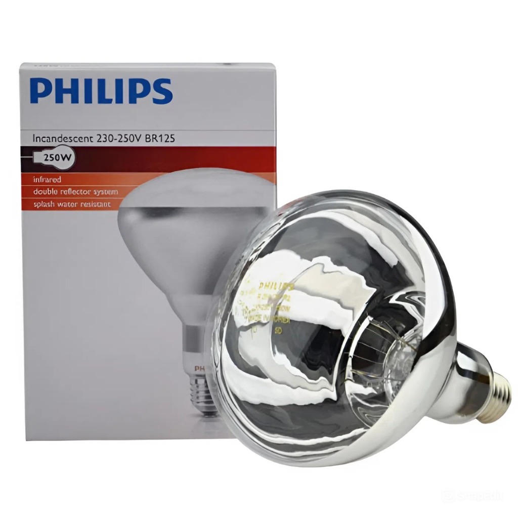 PHILIPS หลอดอุ่นอาหาร หลอดอินฟาเรด สีใส 250W E27 BR125