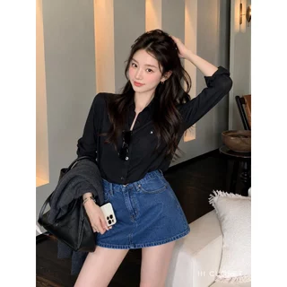เสื้อเชิ้ตปักลาย lll FreeSize lll IT136 เสื้อเชิ้ต แขนยาว กระดุมหน้า ปักโลโก้ ที่หน้าอก ผ้าไหมอิตาลี
