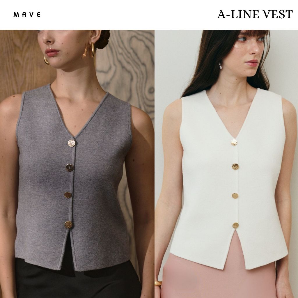 MAVE เสื้อ รุ่น A-line สี GREY,OFF WHITE