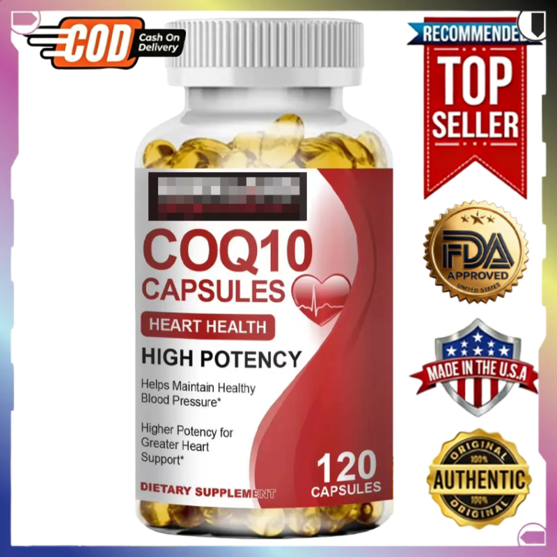 CoQ10 แคปซูลต้านอนุมูลอิสระ 300 มก.  ส่งเสริมสุขภาพหัวใจ & ฟิตเนส ภูมิคุ้มกัน หลอดเลือดหัวใจ 120แคปซูล