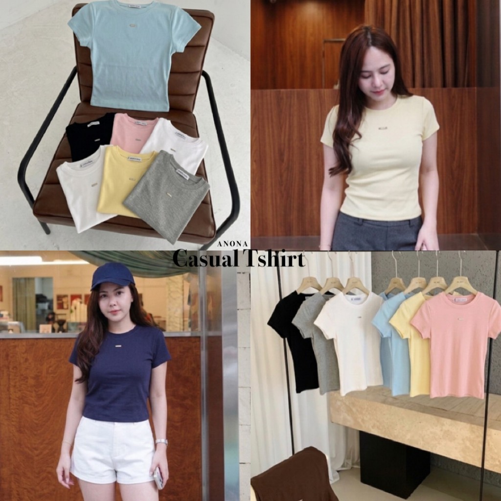 Casual TSHIRT. เสื้อยืดคอกลม เบสิคผ้ายูนิทรงสลิมฟิต