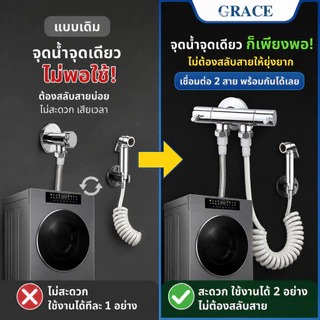 【ส่งทันที】✨GRACE✨ ก๊อกน้ำอเนกประสงค์ วาล์วน้ำสแตนเลส 304 ชุบโครเมี่ยม แข็งแรง เงางาม ใช้งานยาวนาน หลายสี COD