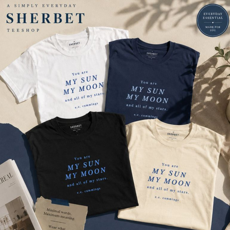 sherbetteeshop | เสื้อยืด you’re my sun my moon
