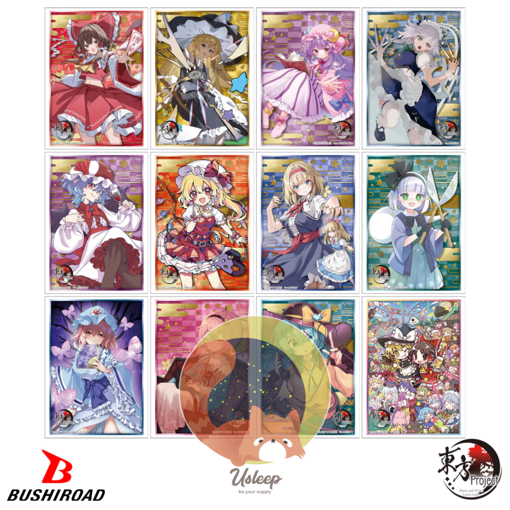 เศษสลีฟ Bushiroad Sleeve Touhou Project : Reimu Hakurei, Marisa Kirisame, Patchouli, Sakuya Izayoi, Remilia Scarlet