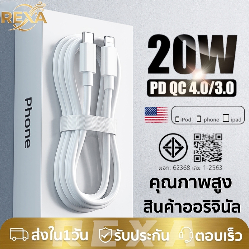 20W PD สายชาร์จเร็ว สายชาร์จเร็วสายชาร์จType C to 20Wสายชาร์จ PDอย่างรวดเร็ว