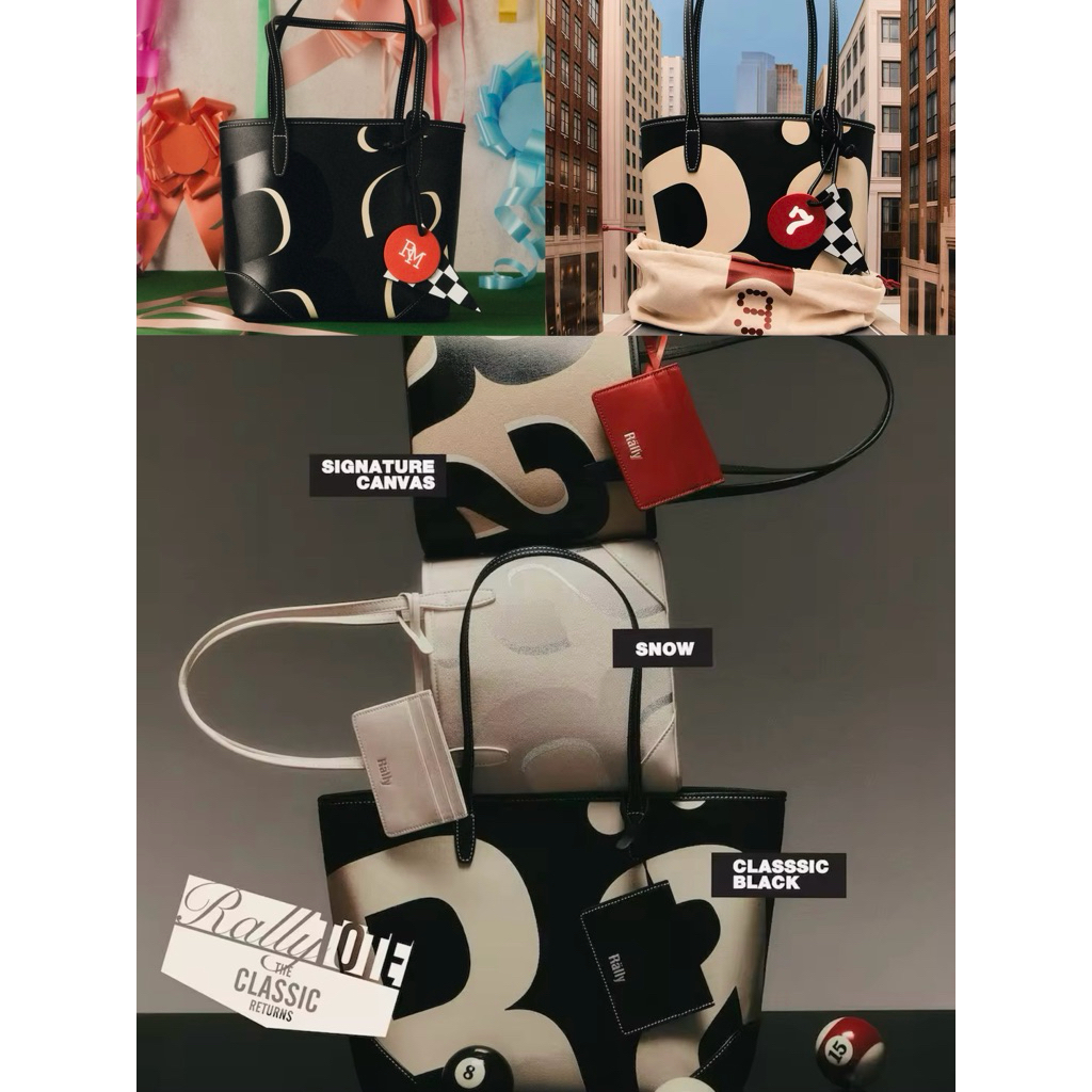 Rally City Tote & Mini Tote & Leather Tote - กระเป๋าหนัง Mini ลายโลโก้(แถมฟรี Random Leather Tag)** พร้อมส่ง✨** ของแท้💯💯